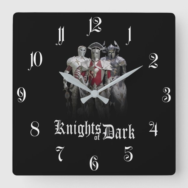 Knights of Dark Square Wall Clock (Front)