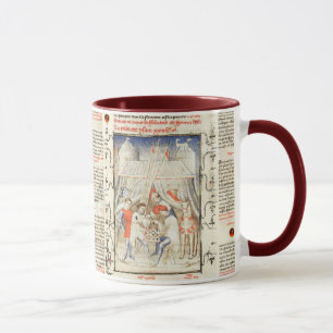 Knights Play Chess in War Tent, Mediaeval Miniatur Mug