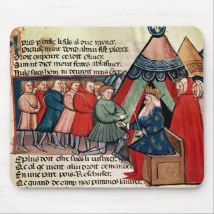 Knights pledging their allegiance mouse pad