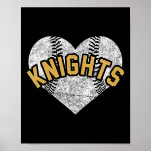 Knights Sell Softll Shirt High School Team Mascot  Poster