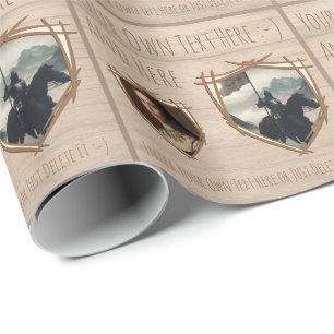 Knight's shield. Coat of arms. Safety badge. Gift Wrapping Paper