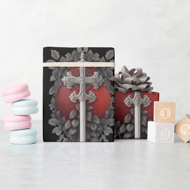 Knights Shield  Wrapping Paper (Baby Shower)