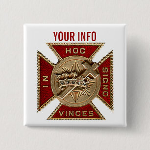 KNIGHTS TEMPLAR 15 CM SQUARE BADGE