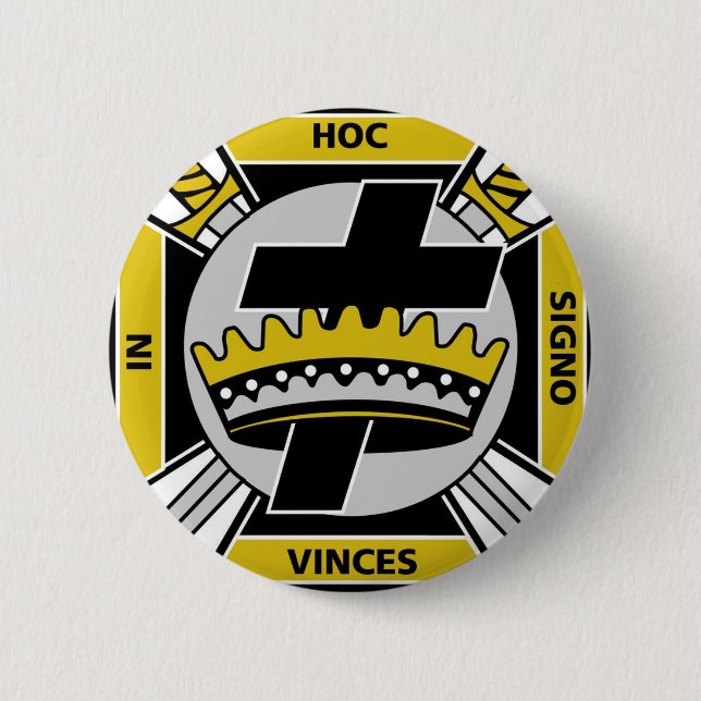 Knights Templar 6 Cm Round Badge (Front)