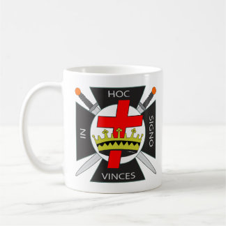Knights Templar coffee cup, IN HOC SIGNO VINCES Mug