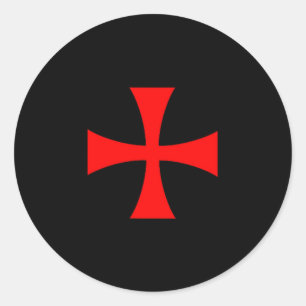 Knights Templar Cross Catholic Christian Order The Classic Round Sticker