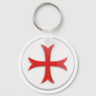 Knight's Templar Cross Symbol Key Ring