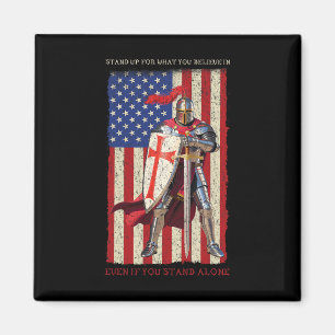 Knights Templar Crusader Mediaeval American Flag 4 Magnet
