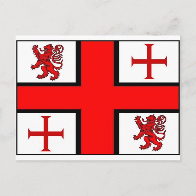 KNIGHTS TEMPLAR FLAG POSTCARD (Front)