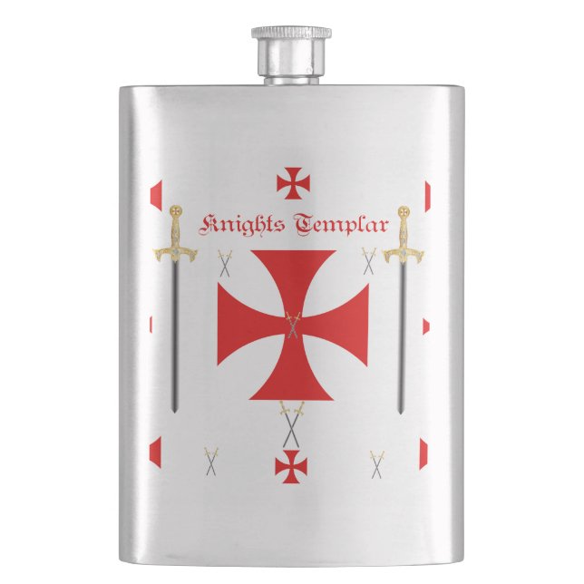 Knights Templar Hip Flask (Front)