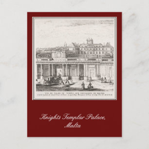 Knights Templar Palace, Malta Postcard