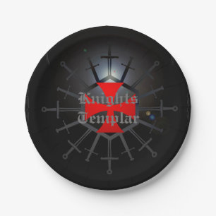 Knights Templar paper Plate