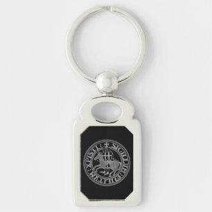 Knights Templar Seal Two Knights Horse Medallion Key Ring