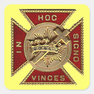 KNIGHTS TEMPLAR SQUARE STICKER