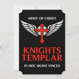 Knights Templar Unique Cross Mediaeval Insignia Ar Holiday Card
