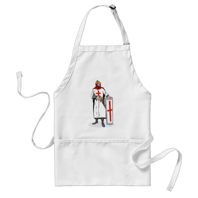 knights templar with sword and shield standard apron (Front)