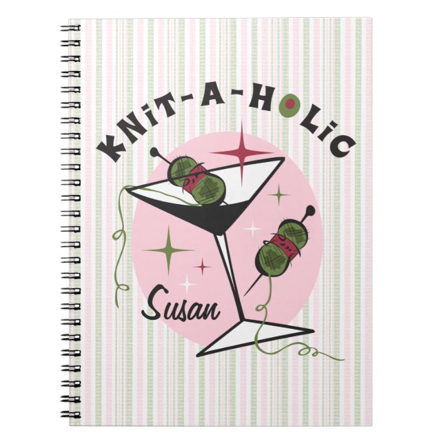 Knit-A-Holic Spiral Notebook (Front)