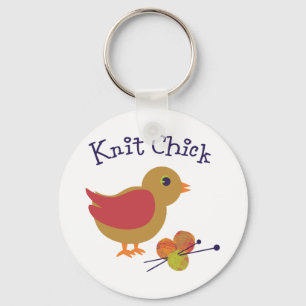 Knit Chick Key Ring