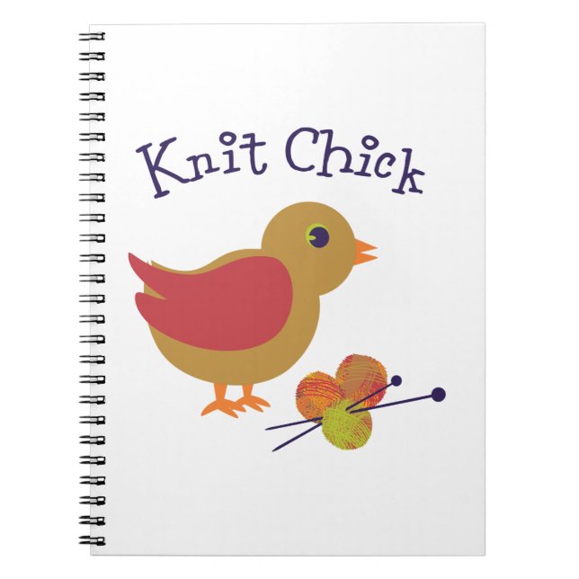 Knit Chick Spiral Notebook (Front)