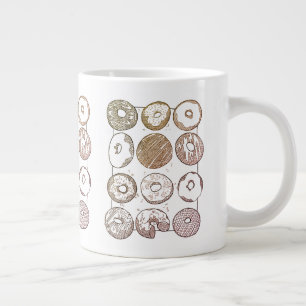 KNIT DOZEN DONUTS Big White Mug