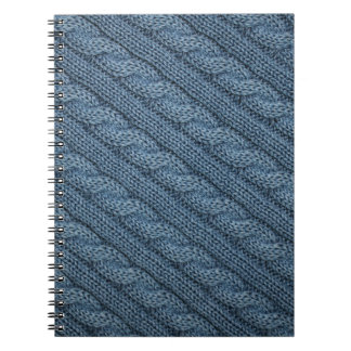 Knit Fabric Texture Light Blue Notebook