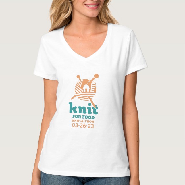 Knit For Food Light T-Shirt (Front)