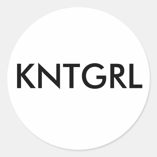 Knit Girl Sticker (Front)