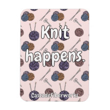 knit happens knitting joke with yarn skein