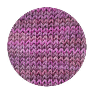 Knit Harmony: Purple Stripe Texture Cutting Board