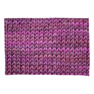 Knit Harmony: Purple Stripe Texture Pillowcase