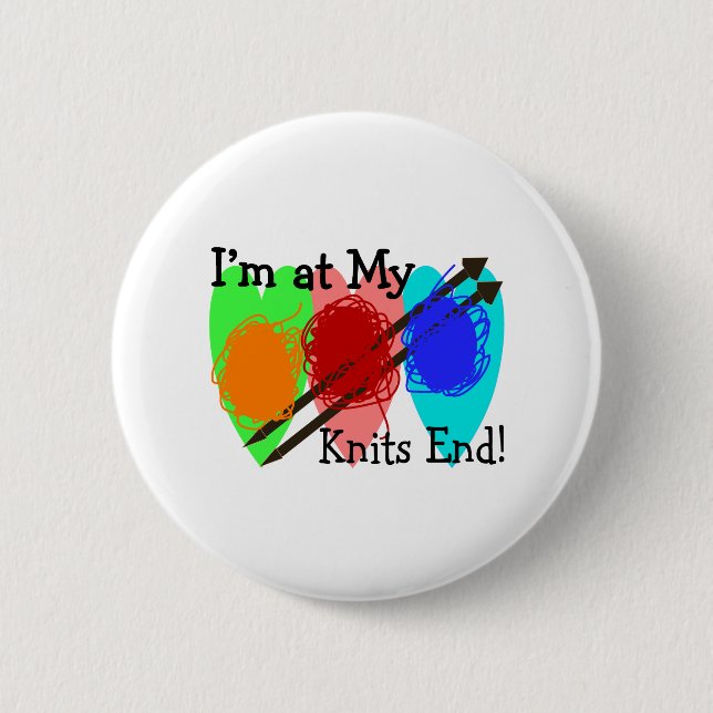 Knit Lovers Gifts 6 Cm Round Badge (Front)