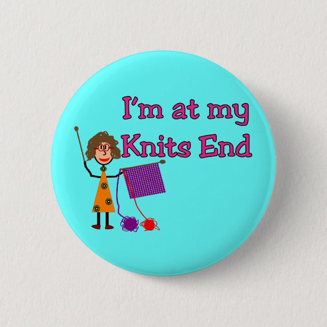 Knit Lovers Gifts 6 Cm Round Badge (Front)