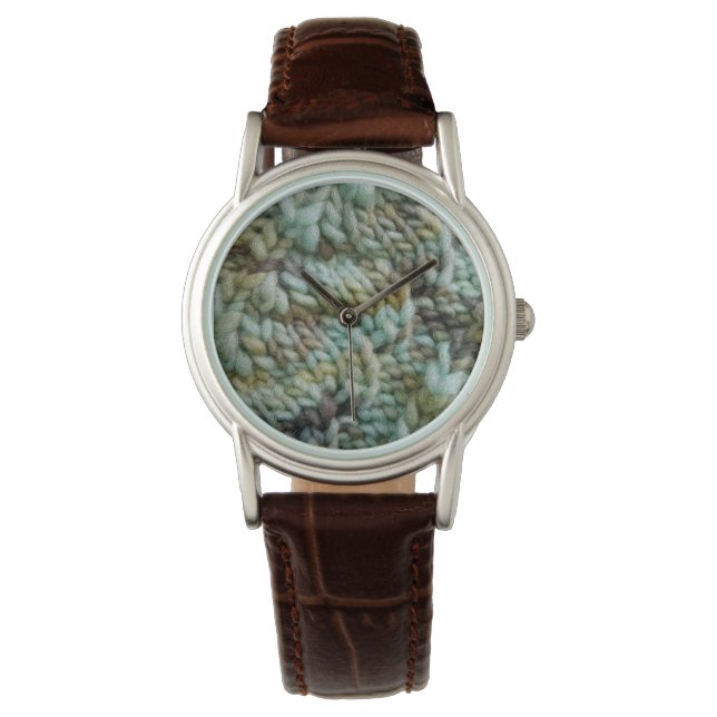 Knit Malabrigo Yarn Texture Crafts Watch (Front)