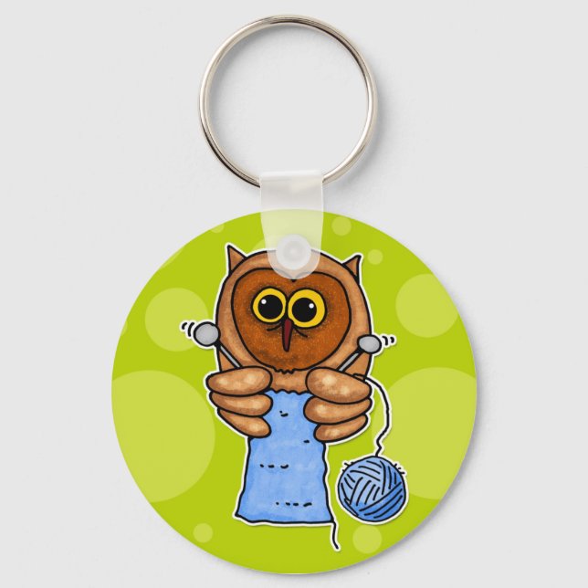 knit owl key ring (Front)