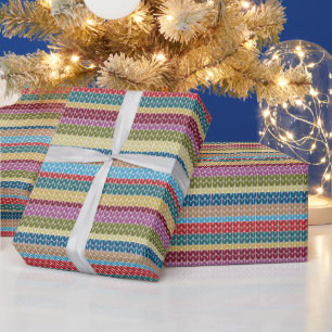 Knit Pattern Country Style Wrapping Paper