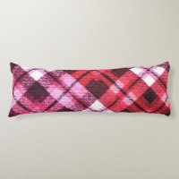 Knit Plaid Tartan Check Pink White Wine Pattern