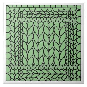 KNIT PURL SAGE Ceramic Tile