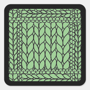 KNIT PURL SAGE Small Square Stickers II 