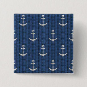 Knit Sea Anchor 15 Cm Square Badge