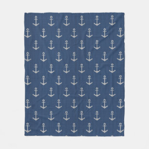 Knit Sea Anchor Fleece Blanket