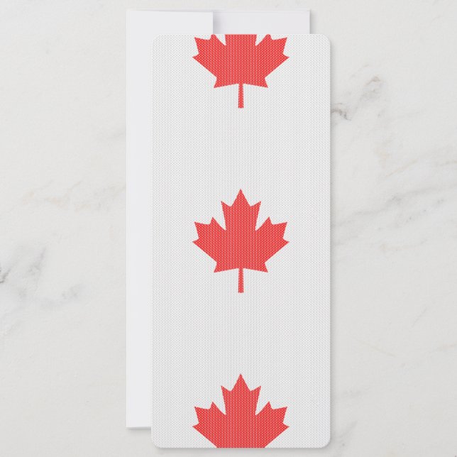 Knit Style Maple Leaf Knitting Motif (Front)