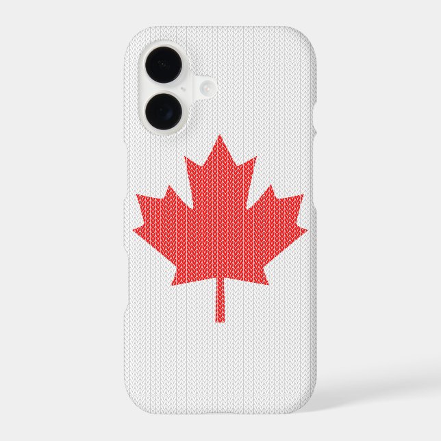 Knit Style Maple Leaf Knitting Motif (Back)