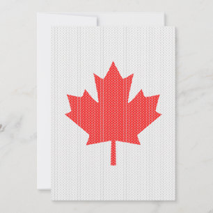 Knit Style Maple Leaf Knitting Motif