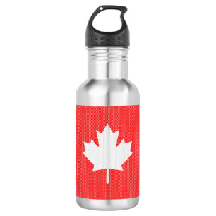 Knit Style Maple Leaf Knitting Motif 532 Ml Water Bottle
