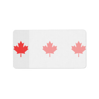 Knit Style Maple Leaf Knitting Motif Label