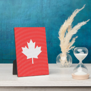 Knit Style Maple Leaf Knitting Motif Plaque