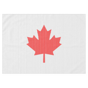 Knit Style Maple Leaf Knitting Motif Tablecloth
