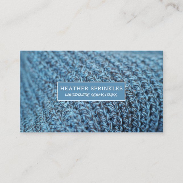 Knit Textile | Wardrobe Seamstress Business Card (Front)