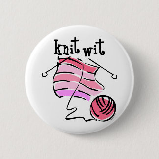 Knit Wit 6 Cm Round Badge