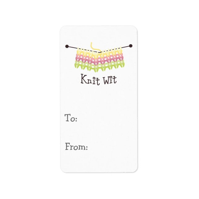 Knit Wit! Label (Front)